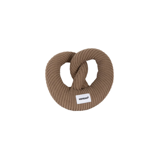One brown Pretzel knitted catnip toy
