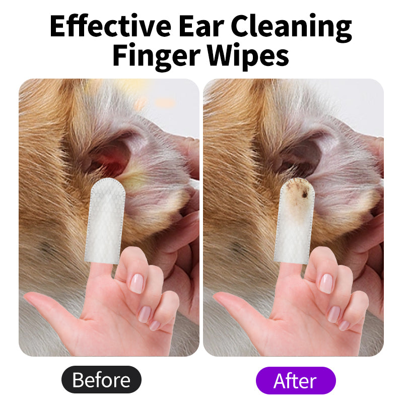 Pet Supplies: Ear-Cleaning Gloves for Cats and Dogs（20pcs）