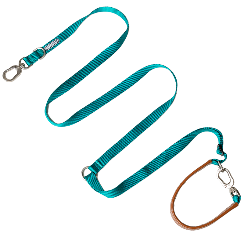 Aden Green adjustable crossbody leash included in the Bobo set