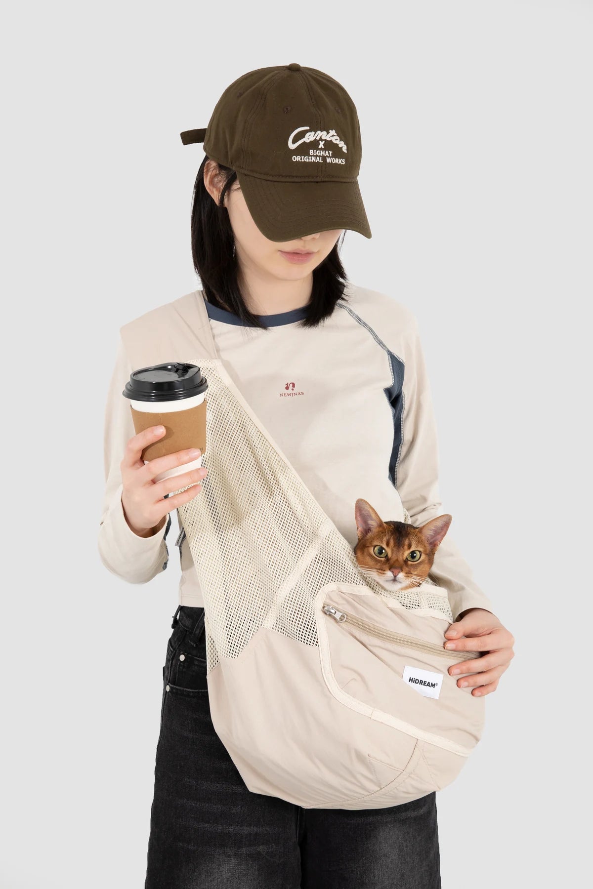 Air Mesh Pet Sling — shared outdoor moment