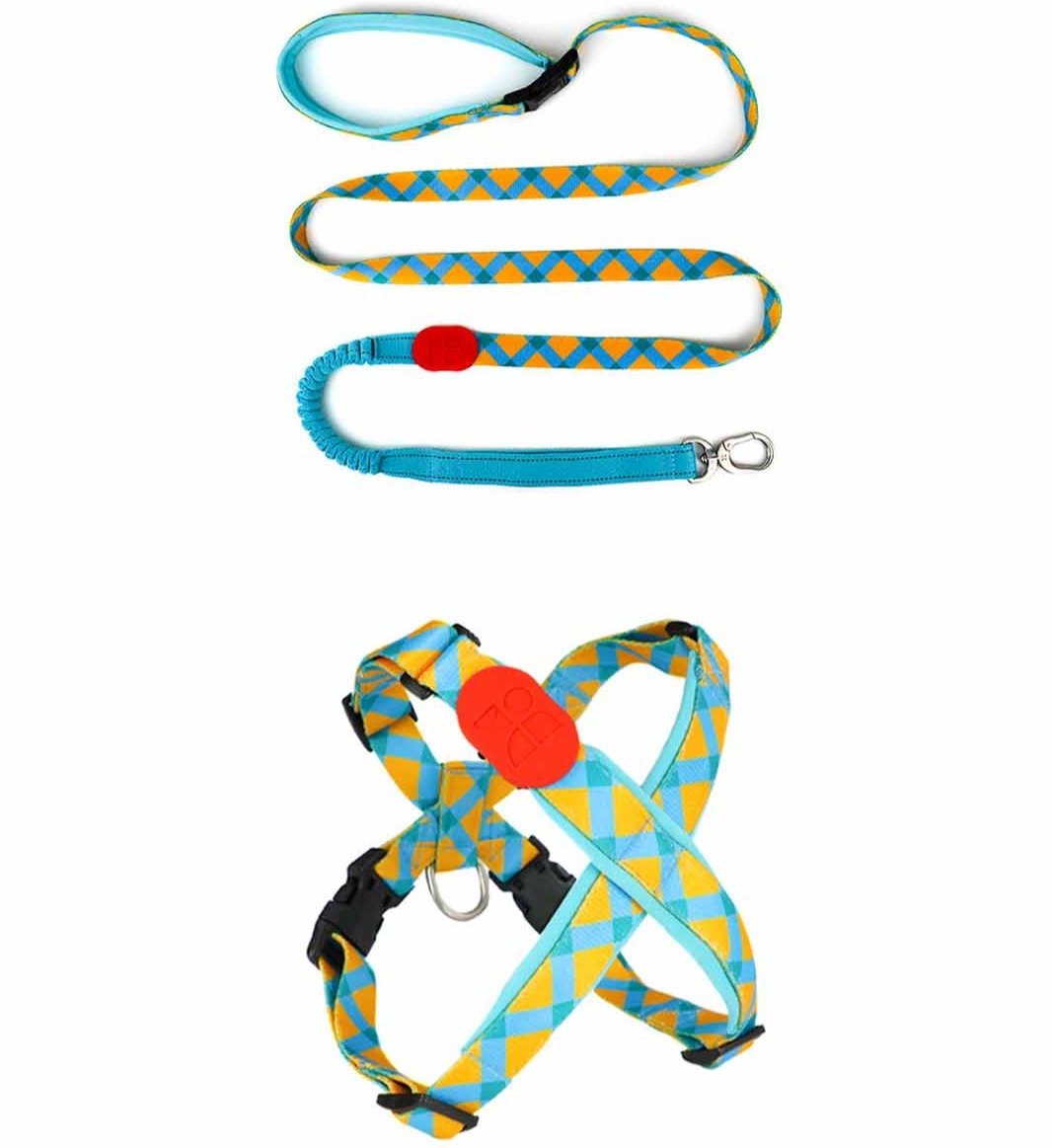 HiDREAM Colourful PRO - X Shape Dog Harness Bundle No - Pull Adjustable Soft Padded Dog Vest Harness - HiDREAM