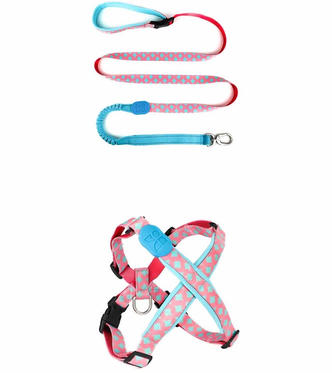 HiDREAM Colourful PRO - X Shape Dog Harness Bundle No - Pull Adjustable Soft Padded Dog Vest Harness - HiDREAM