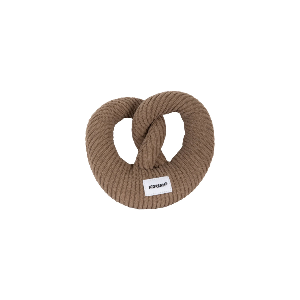 One brown Pretzel knitted catnip toy
