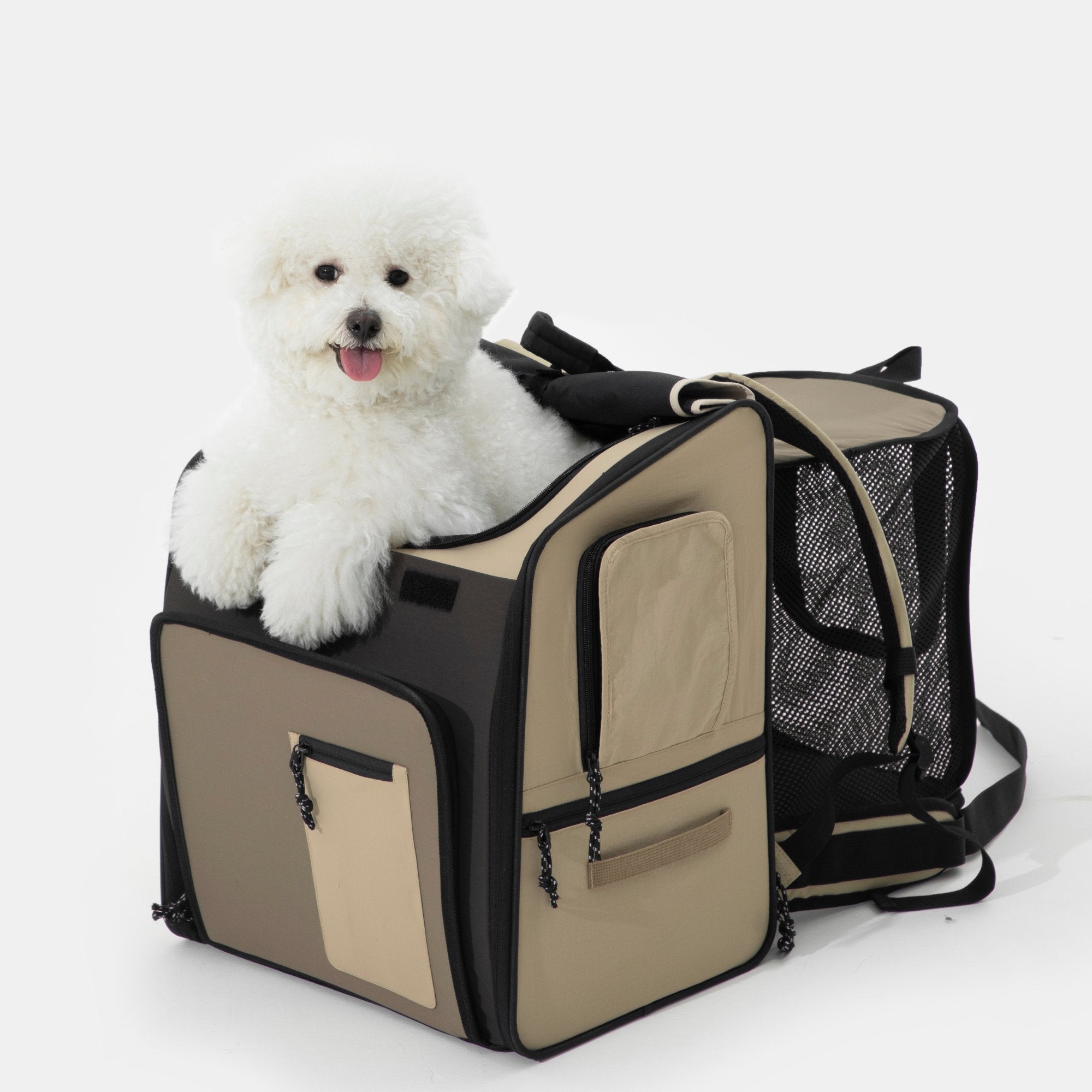 (Presale Available in Dec.) HiDREAM Backpack Pet Carrier (Foldable Tent both side) Features and Cushion Back Support - HiDREAM