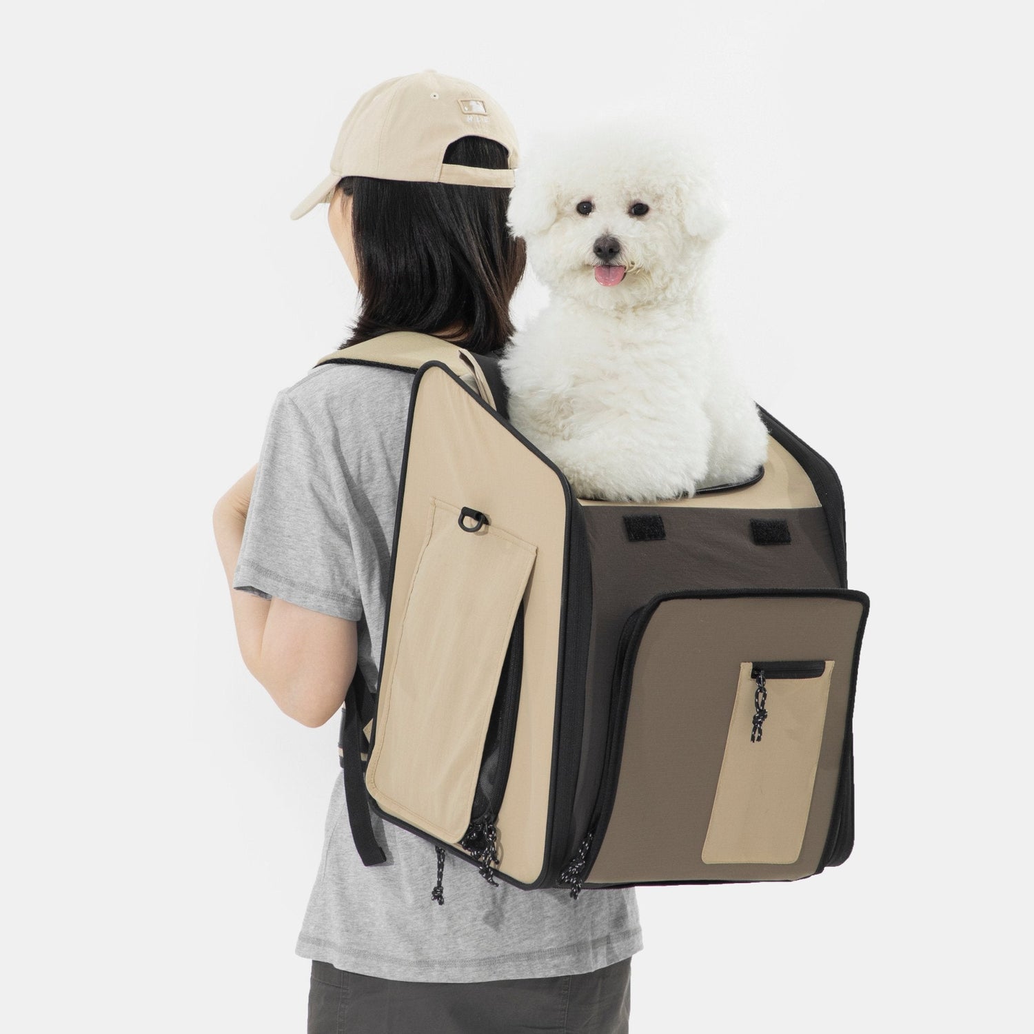 (Presale Available in Dec.) HiDREAM Backpack Pet Carrier (Foldable Tent both side) Features and Cushion Back Support - HiDREAM