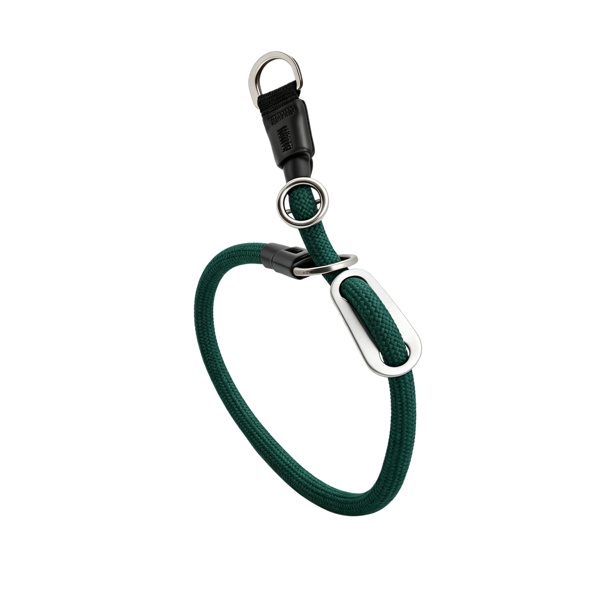Rope martingale collar adjustment and attachment ring