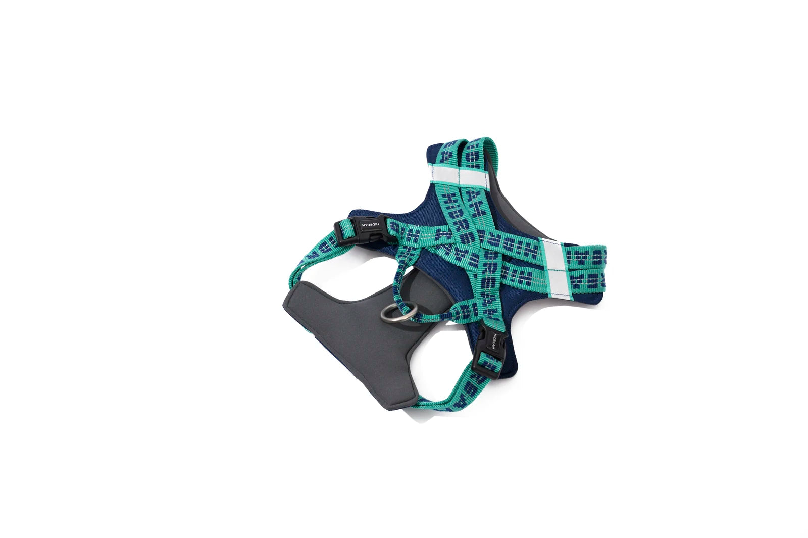 Avocado Bobo harness laid flat, showing the complete harness without a leash or pouch